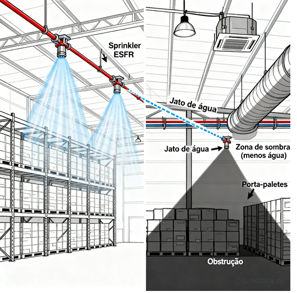 Obstrução em Sprinkler ESFR: Seu Sistema Pode Estar Falhando