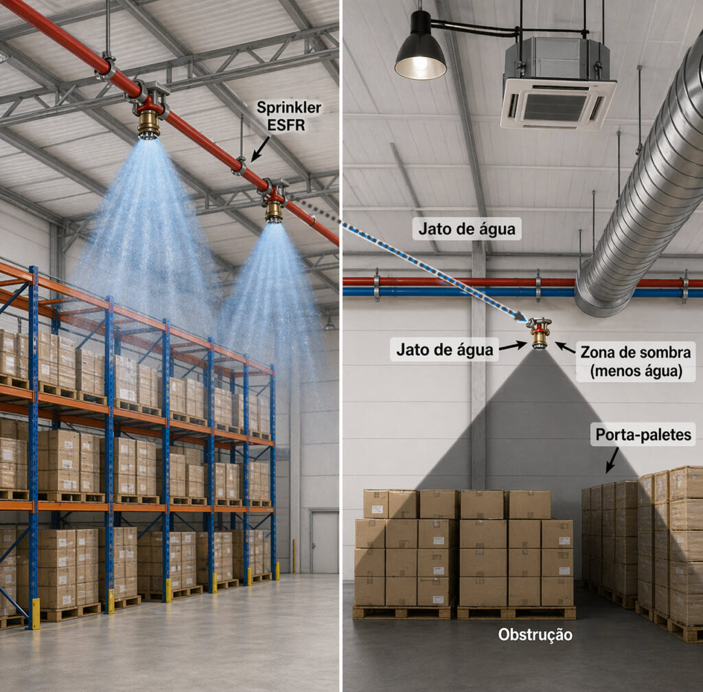 Obstrução em Sprinkler ESFR: Seu Sistema Pode Estar Falhando