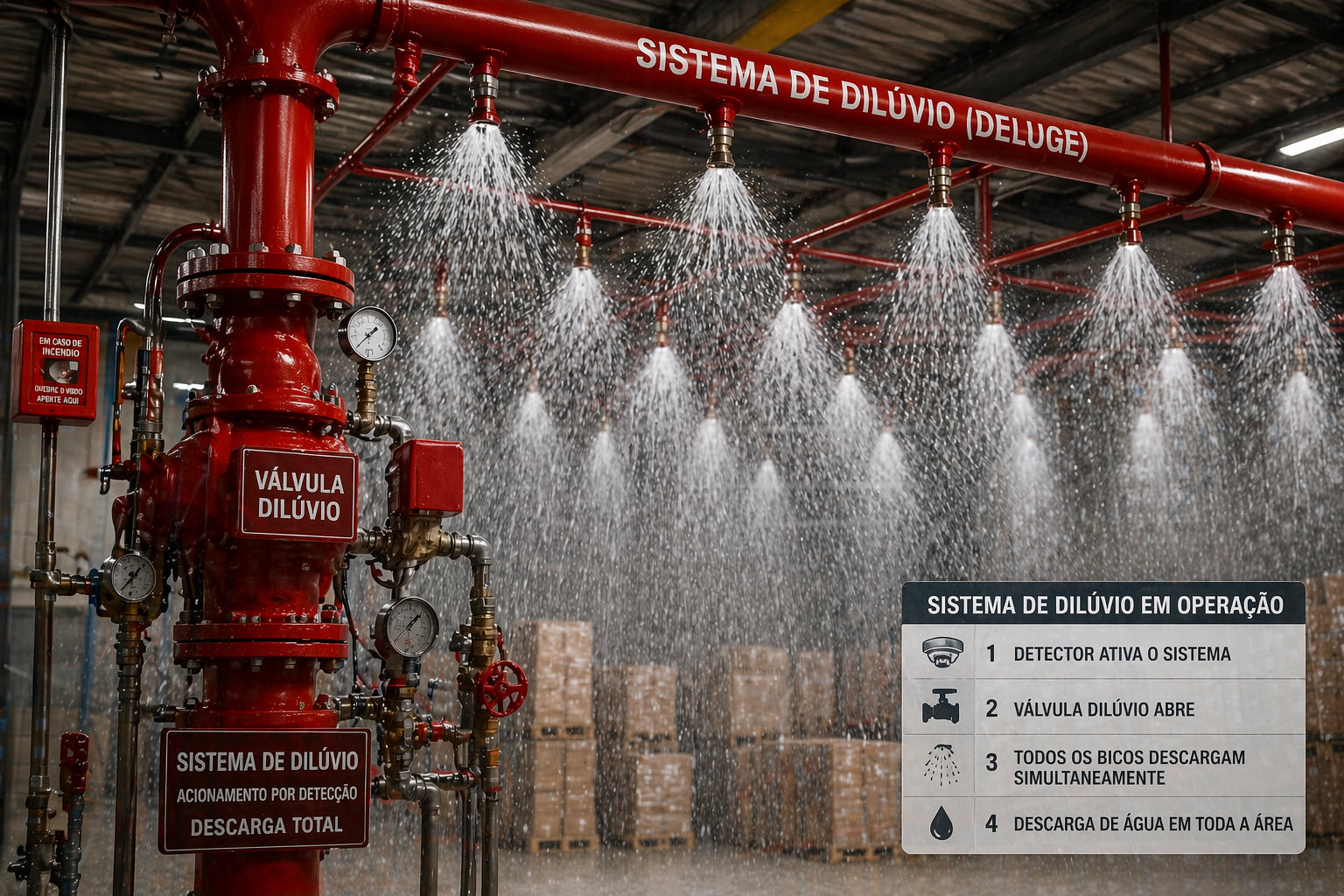 Sistema de dilúvio em depósitos o erro que pode reprovar seu projeto