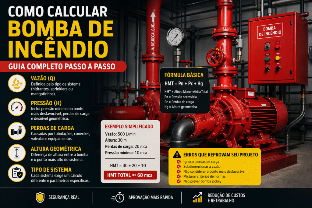 Como calcular bomba de incêndio e evitar erro crítico no projeto