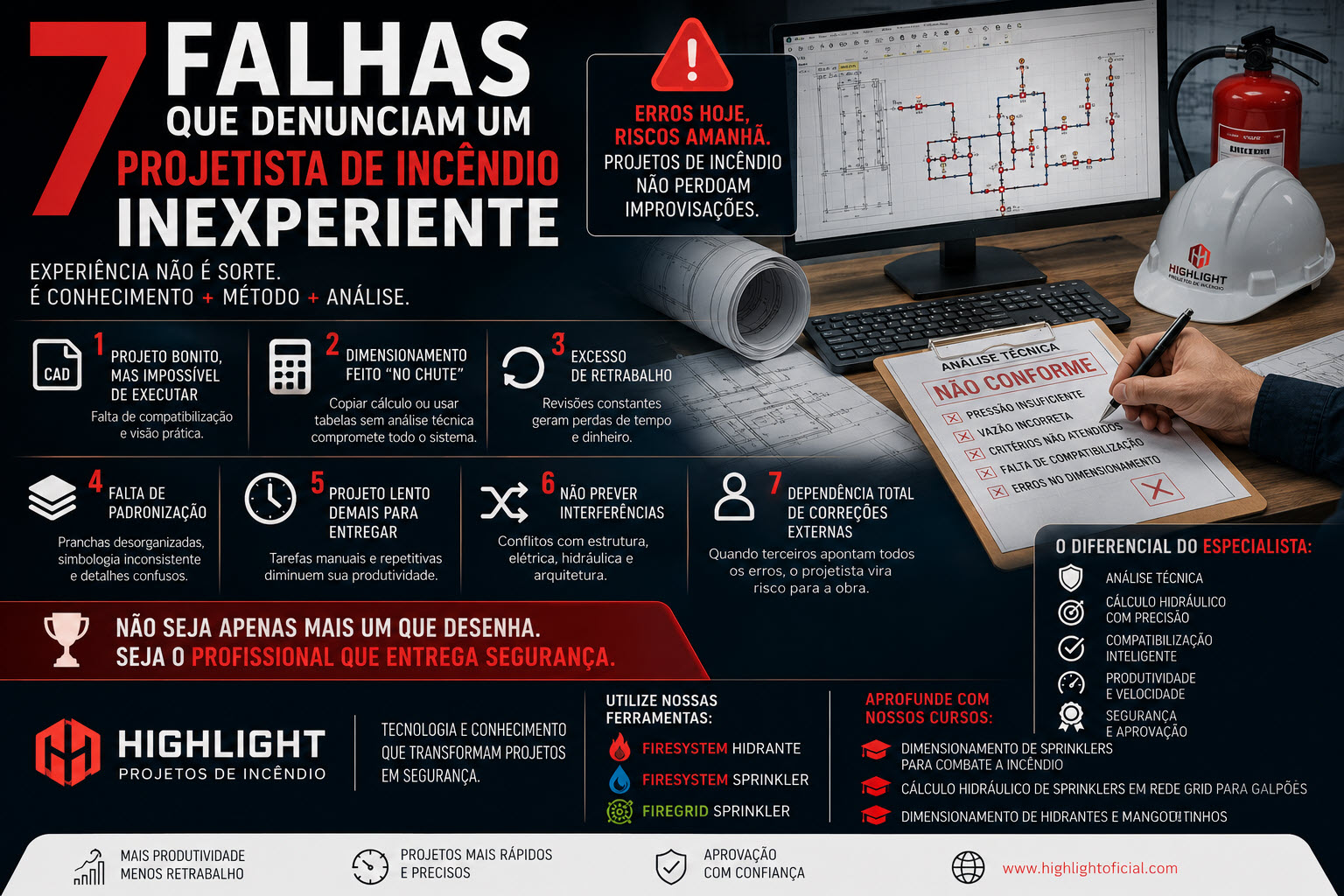projetista de incêndio analisando falhas em projetos PPCI e cálculo hidráulico