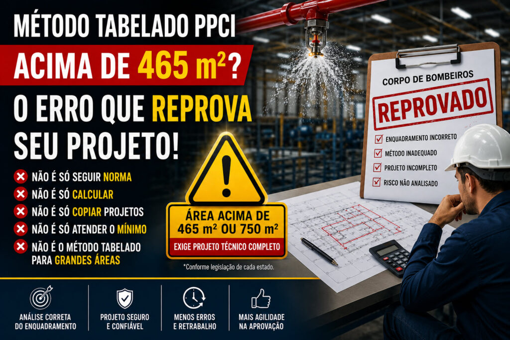 Método tabelado PPCI: o detalhe invisível que pode reprovar seu projeto