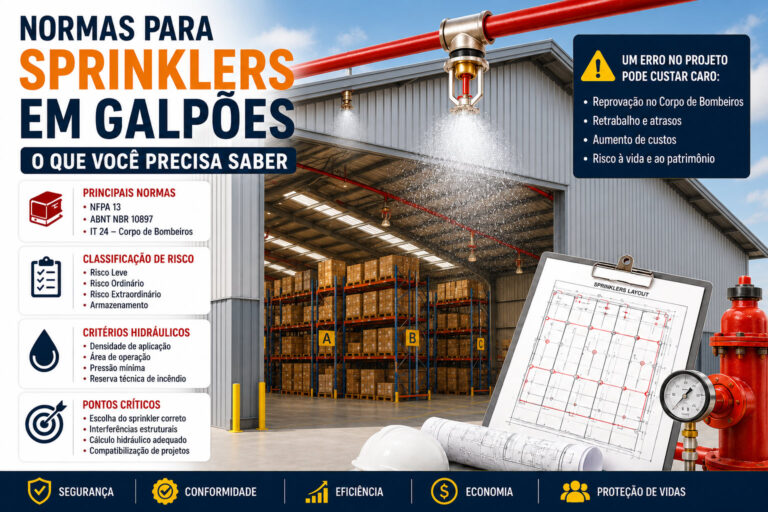 Normas para Sprinklers em Galpões: O Que Você Precisa Saber Antes Que Seja Tarde