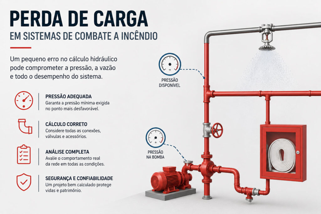 PERDA DE CARGA EM SISTEMAS DE COMBATE A INCÊNDIO: O ERRO SILENCIOSO QUE PODE COMPROMETER TODO O PROJETO