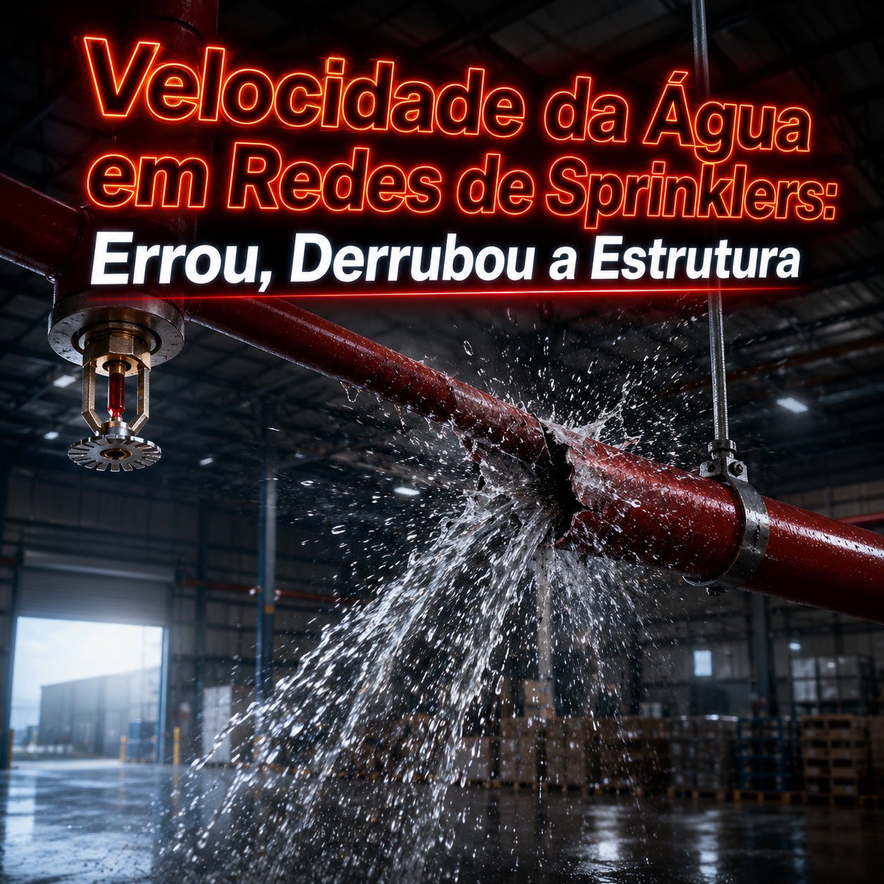 Velocidade da Água em Redes de Sprinklers: Errou, Derrubou a Estrutura