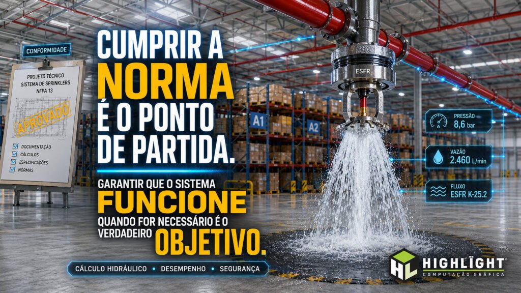 Cumprir a norma é o ponto de partida: desempenho do sistema de sprinklers é o objetivo