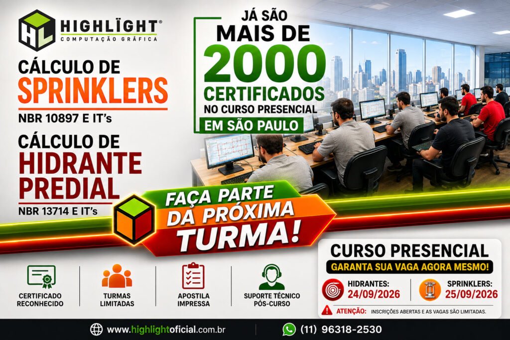 Curso presencial de hidrantes e sprinklers: aprenda na prática