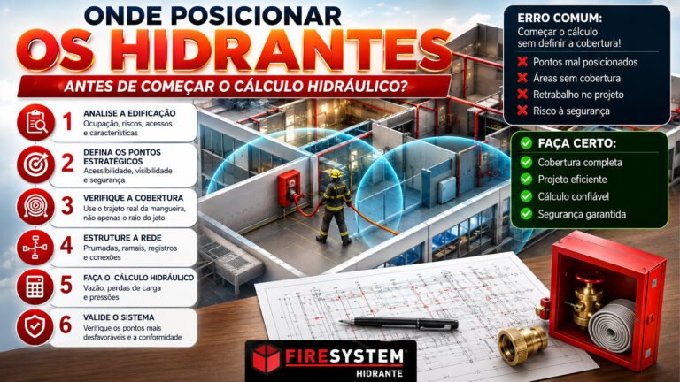 ONDE POSICIONAR OS HIDRANTES ANTES DE COMEÇAR O CÁLCULO HIDRÁULICO?