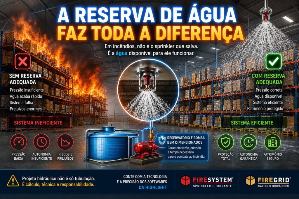 Incêndios em Grandes Armazéns: Como a Reserva de Água para Sprinklers Pode Definir o Resultado
